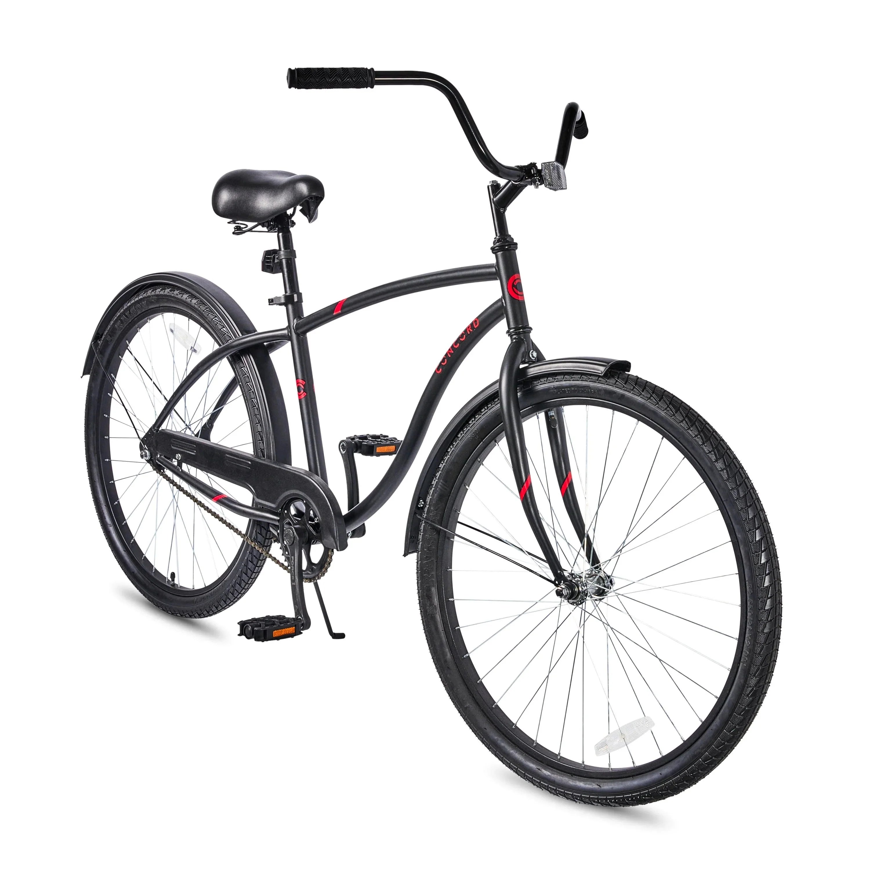 Concord Pacifica Cruiser Bicycle, Adult, Unisex, Matte Black