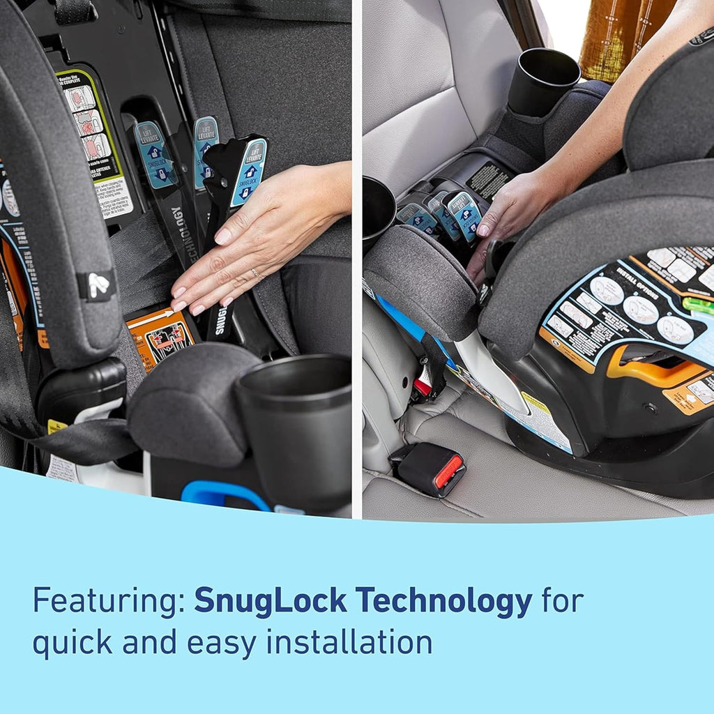 4Ever DLX 4-in-1 Car Seat, Charlie | Infant to Toddler Car Seat, with 10 Years of Use | Rear-Facing, Forward-Facing and Booster Modes | Safe, Comfortable and Convenient(5-in-1/Harrison)