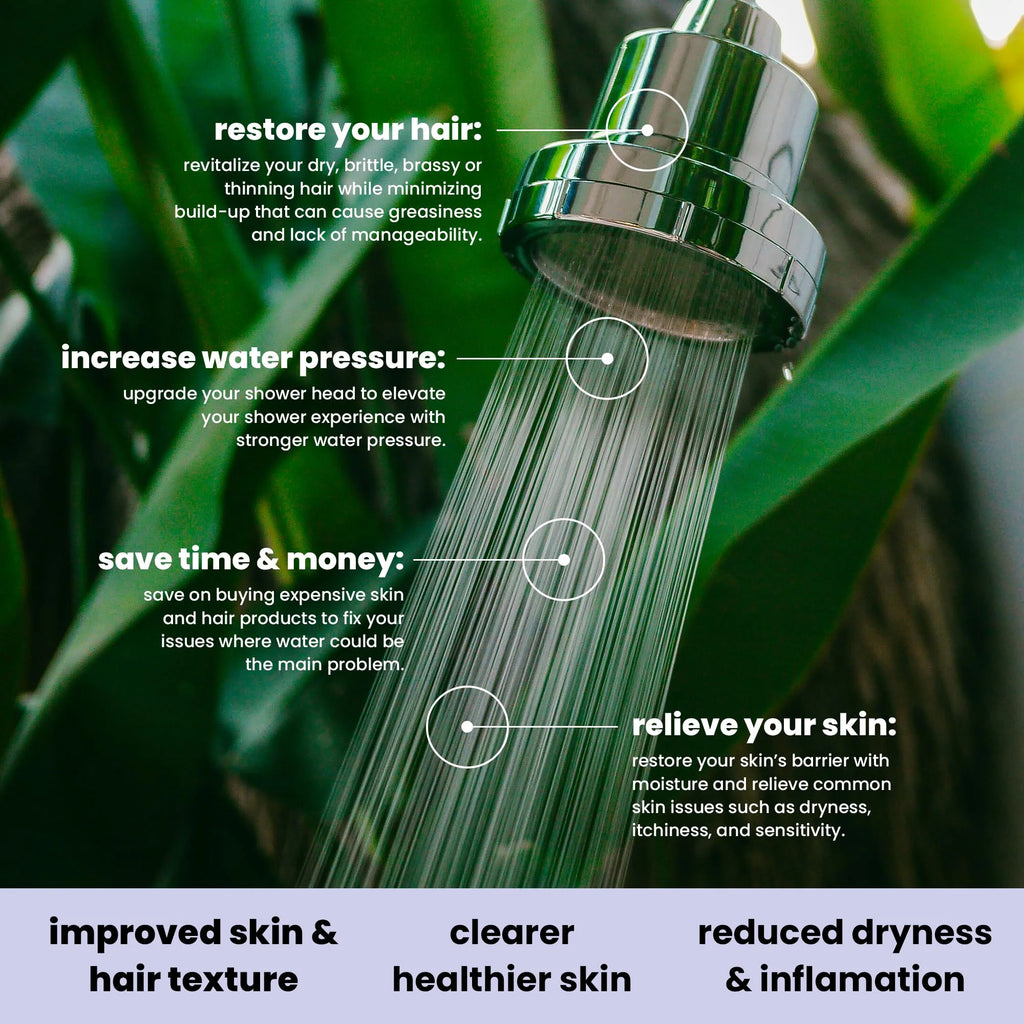 Eskiin Filtered Showerhead With Filters For Healthy Hair  Skin(Chrome)
