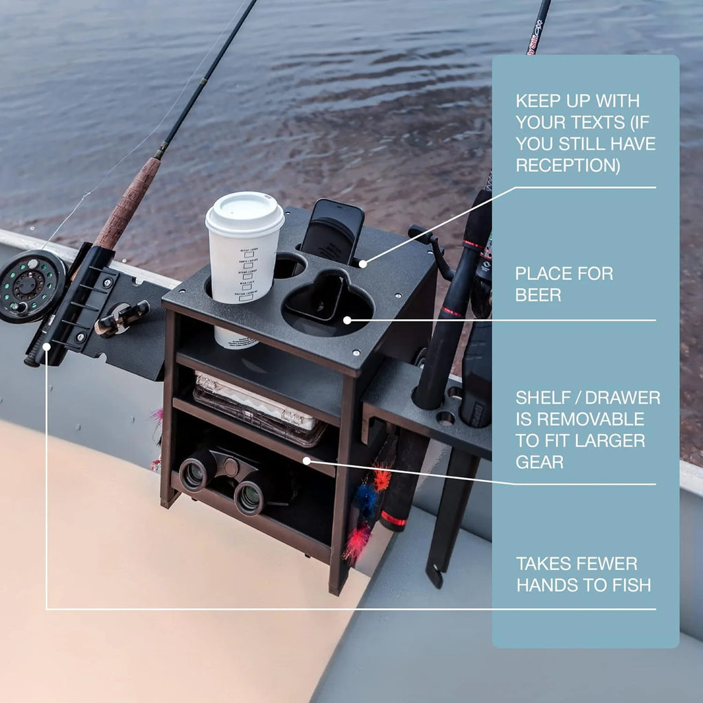 Boat Accessories for Fishing - Fits Gunnels Up to 2.5" Thick Regular(Kayak Tote)