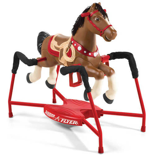 Radio Flyer Blaze Interactive Spring Horse Ride-On Toy with Sounds  Accessories, Ages 2-6, 60 lbs Capacity