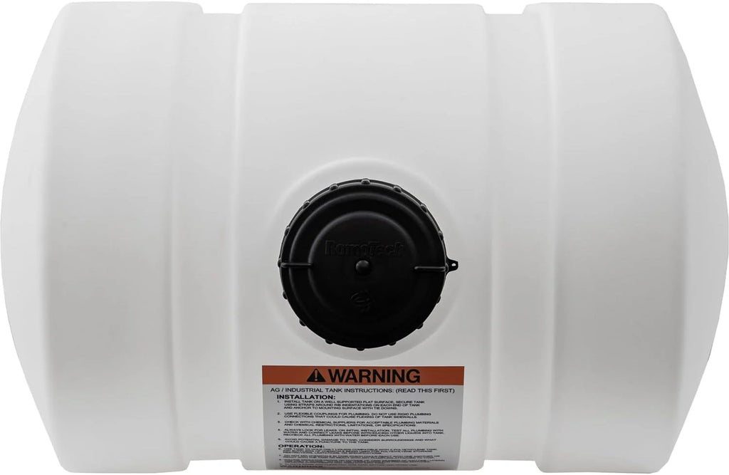 Horizontal Polyethylene Reservoir Water Tank with Legs, 550 Gallon, Made in the USA, Poly Tank for Water and Non-Flammable Liquids, Rust and Corrosion Proof(550 gallon)