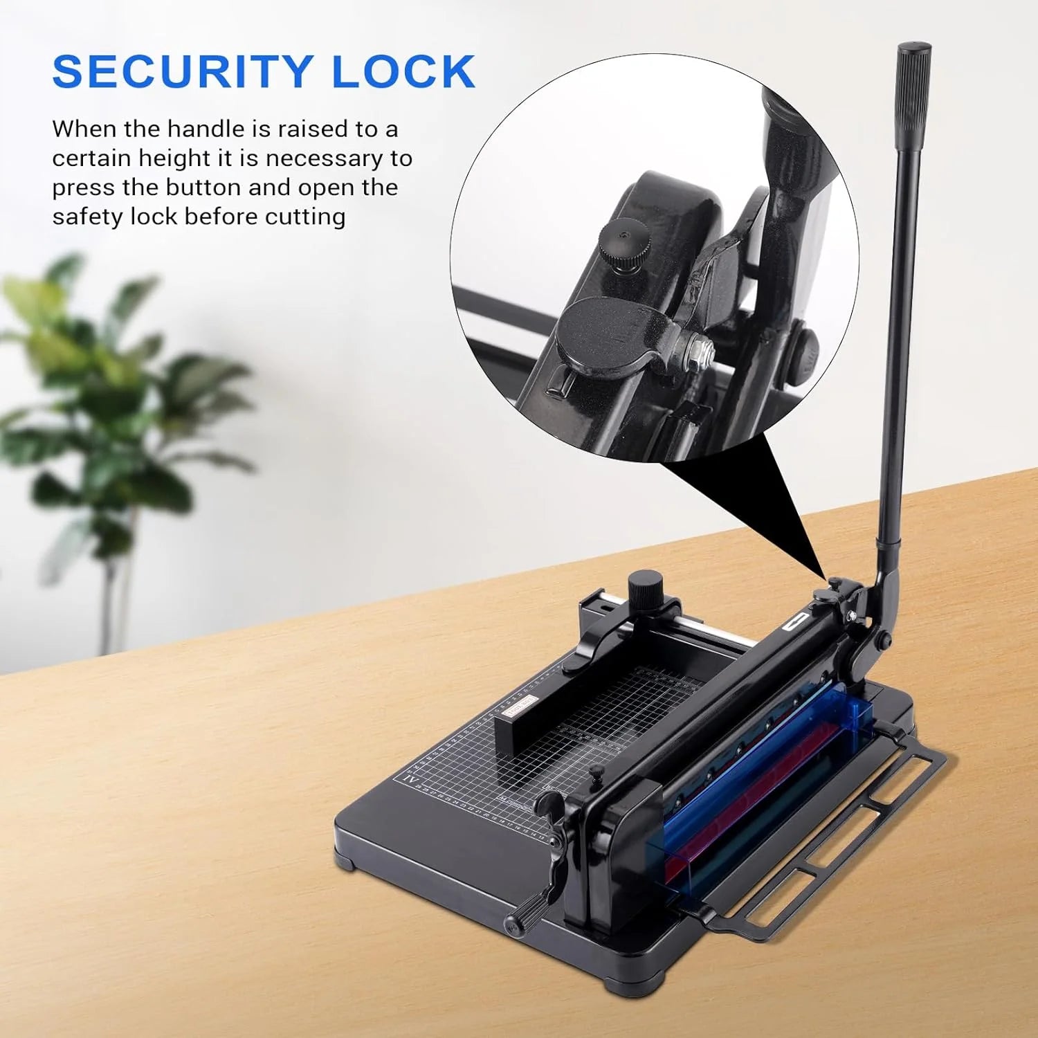 Heavy Duty Paper Cutter,12 inch Guillotine Paper Cutter,Guillotine Paper Cutters and Trimmers Cards Leather with Metal Base for Office Home School (Black, a4)(a4/Black)