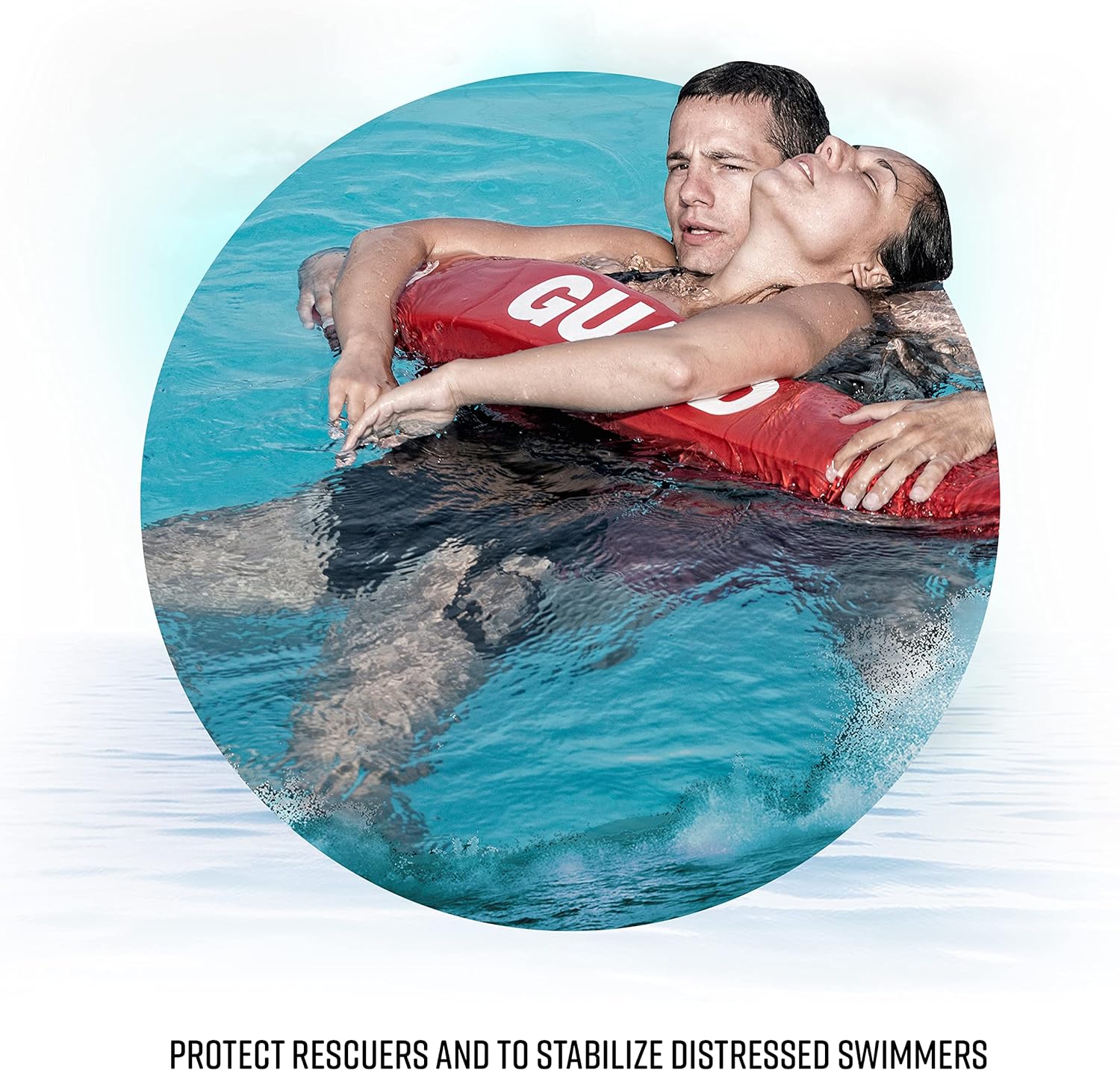 Lifeguard Rescue Tube for Home and Commercial Use - Ideal for Lifeguard and Personal Pool - Includes Matching Whistle(50 Inch)