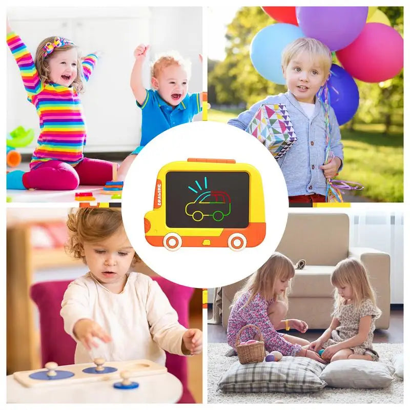 Drawing Board For Kids Reusable And Erasable LCD Writing Board Children Early Learning Education Toy For Kindergarten Living(CHINA/Yellow)