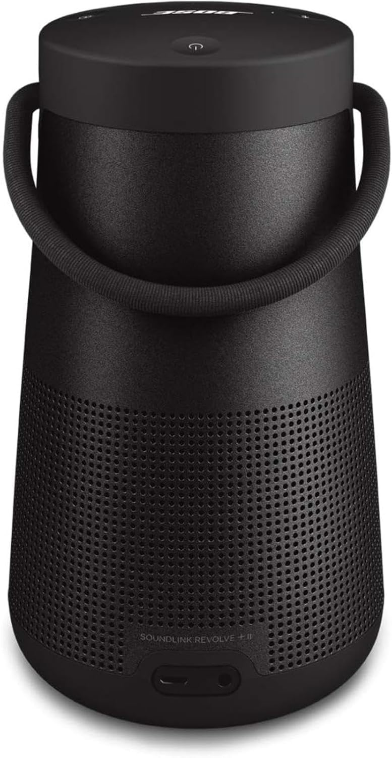 Portable Bluetooth speaker - Wireless waterproof speaker, equipped with long-lasting battery and handle, black version(Black)