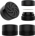 Black Glass Thick Child Resistant Containers – Concentrate Storage Jars for Oil, Lip Balm, Wax, Cosmetics – Premium PE Cap Seal Lid (400)(400)