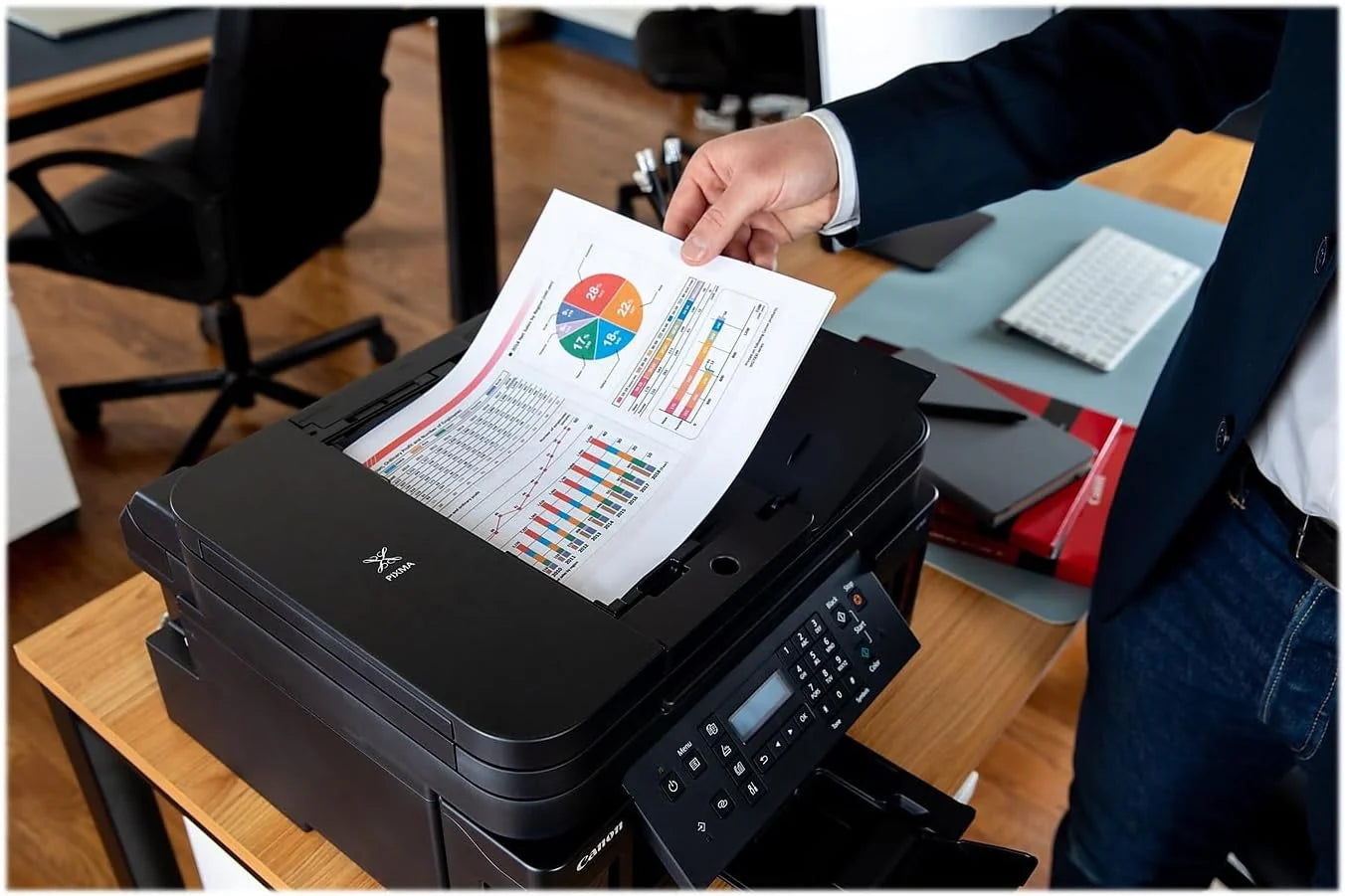 All-in-one Printer Home Office | Wireless Super Tank Printer | Copier | Scan, | Fax and ADF with Mobile Printing, Black, Works with Alexa