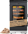 30" Electric Smoker, Outdoor Smoker with Glass Door  Meat Thermometer, 725 Sq Inch Large Capacity, 4 Detachable Racks for Backyard BBQ, Party, Outdoor Cooking Night Blue(30“ Smoker w/ Window  Legs， Night Blue)