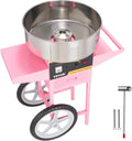 Electric Cotton Candy Machine with Cart, 1000W Commercial Floss Maker with Stainless Steel Bowl, Sugar Scoop and Drawer, Perfect for Home, Kids Birthday, Family Party, Pink(Pink)