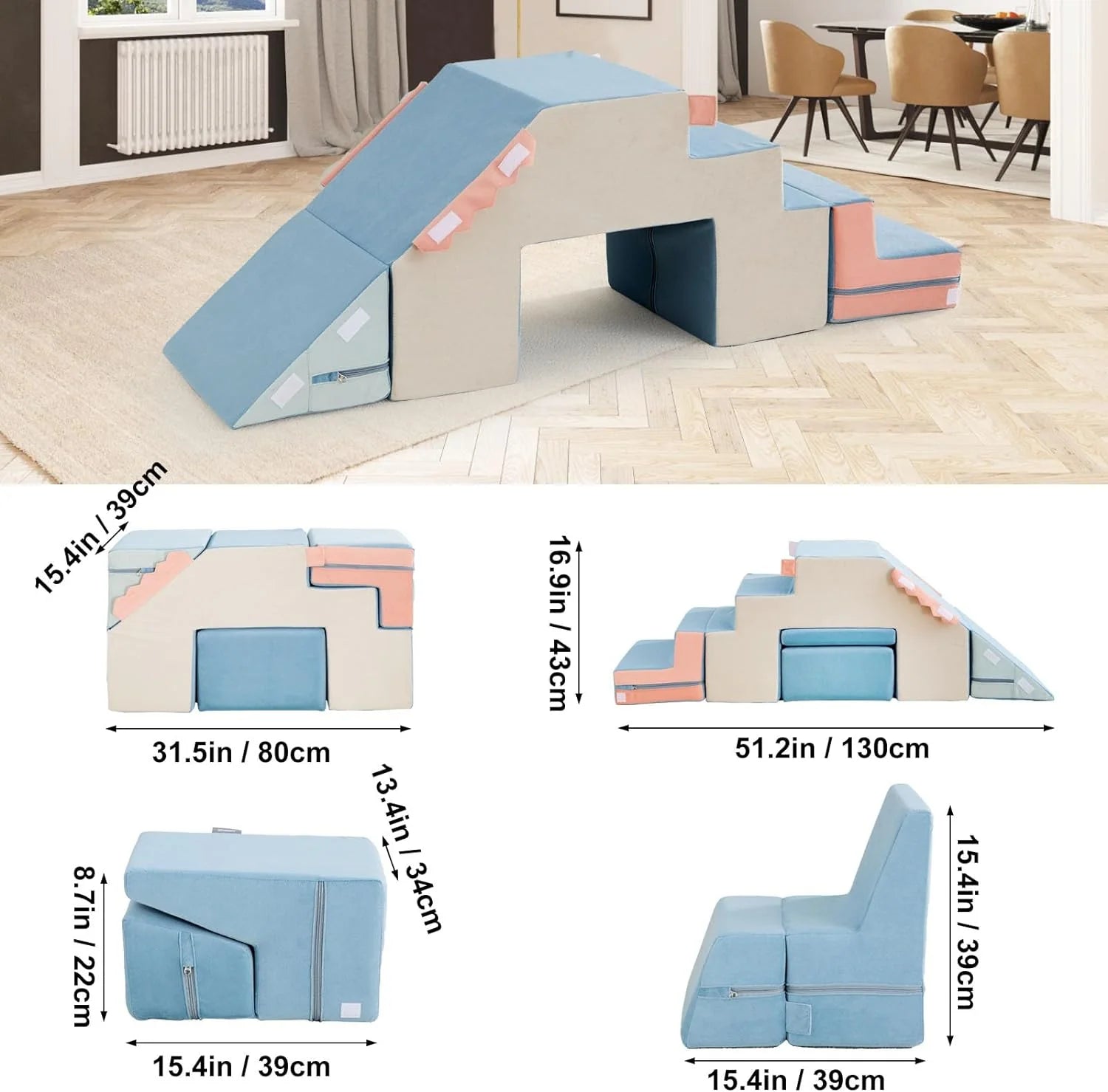 Climbing Blocks for Toddlers,Indoor Soft Climb and Crawl Play Climbing Toys for Creativity  Imagination