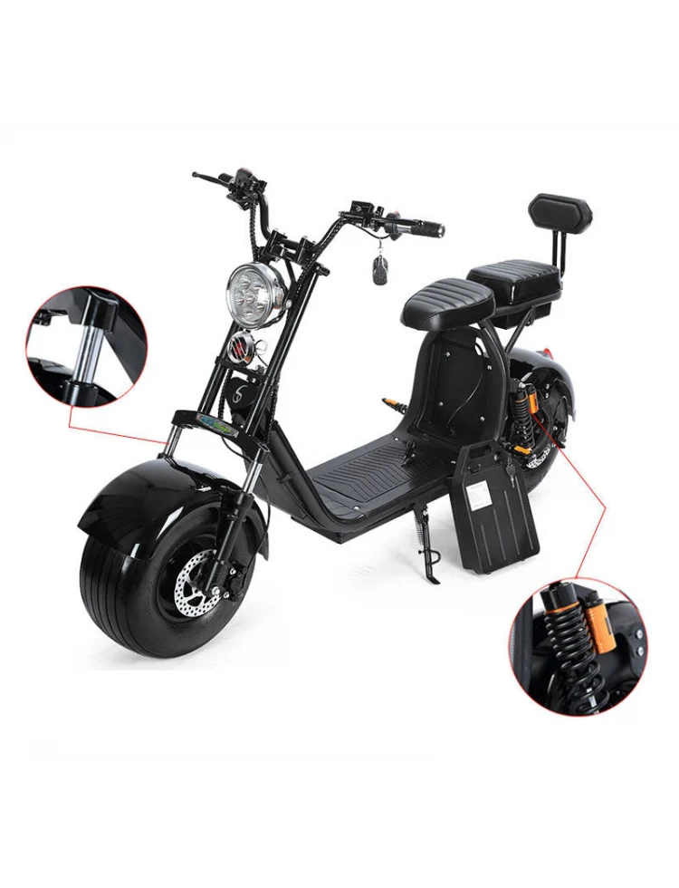 Fanco CITY COCO RANGE 2 AUTONOMIE 110 KM 1500 WATTS 40AH HOMOLOGUéE ROUTE(Rouge)