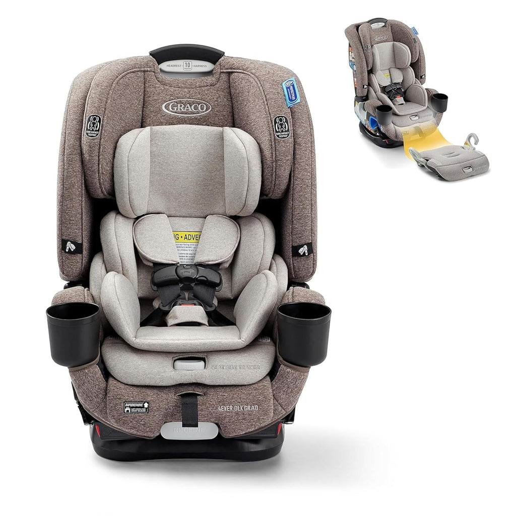 4Ever DLX 4-in-1 Car Seat, Charlie | Infant to Toddler Car Seat, with 10 Years of Use | Rear-Facing, Forward-Facing and Booster Modes | Safe, Comfortable and Convenient(5-in-1/Harrison)