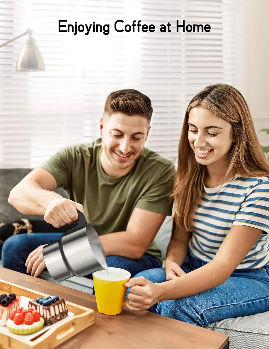 Milk Frother and Steamer, 4 IN 1 Frother for Coffee 16.9OZ, Hot Chocolate Maker, Detachable Milk Warmer, Hot/Cold Foam Maker, Dishwasher Safe, Frother for Coffee, Latte, Cappuccino