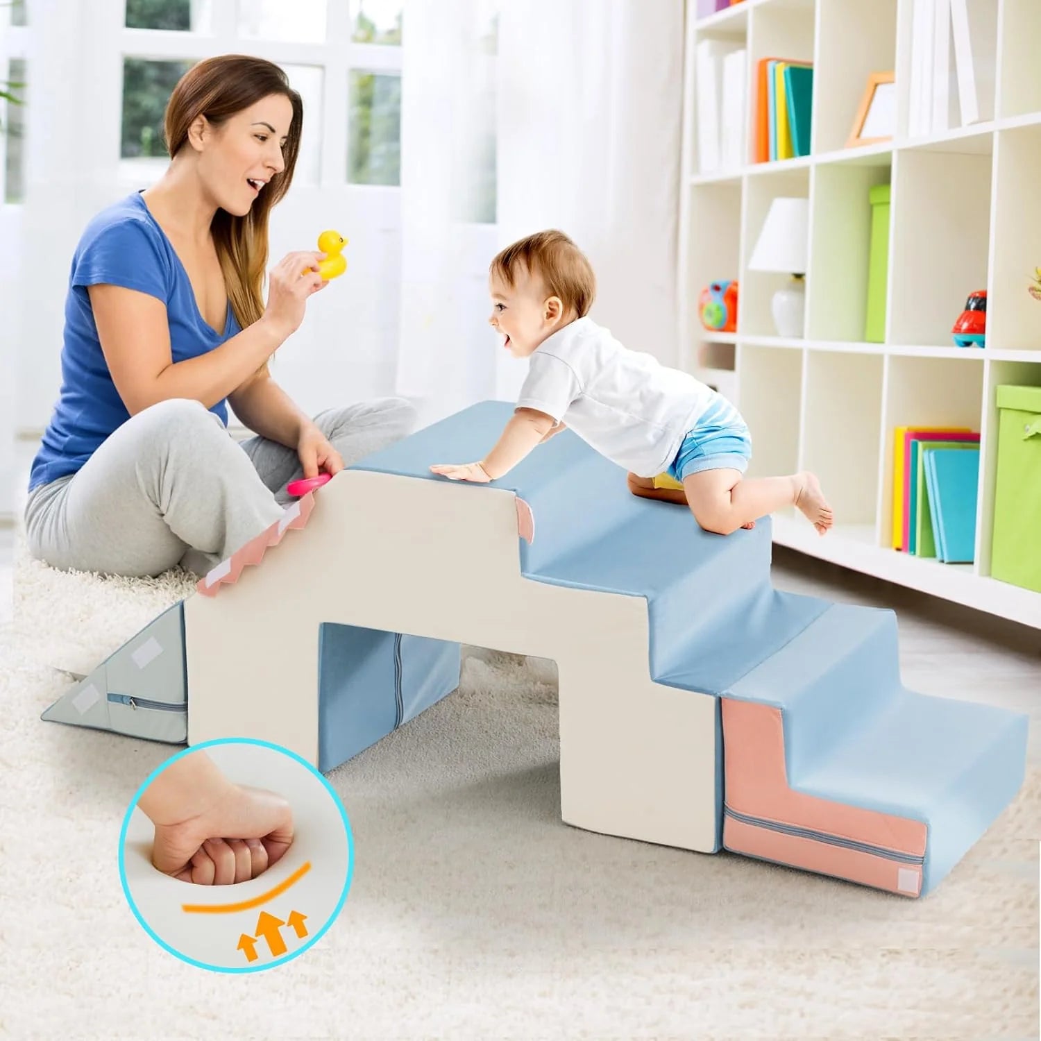Climbing Blocks for Toddlers,Indoor Soft Climb and Crawl Play Climbing Toys for Creativity  Imagination