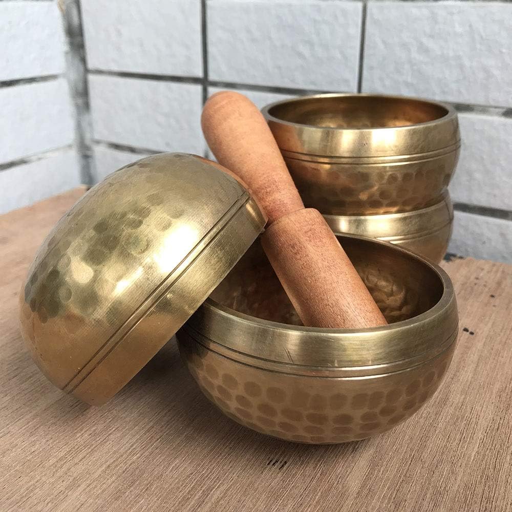 Himalayan Hand Hammered Chakra Meditation Tibetan Bowl Brass Buddhist Yoga Singing Bowl (Size : 17)
