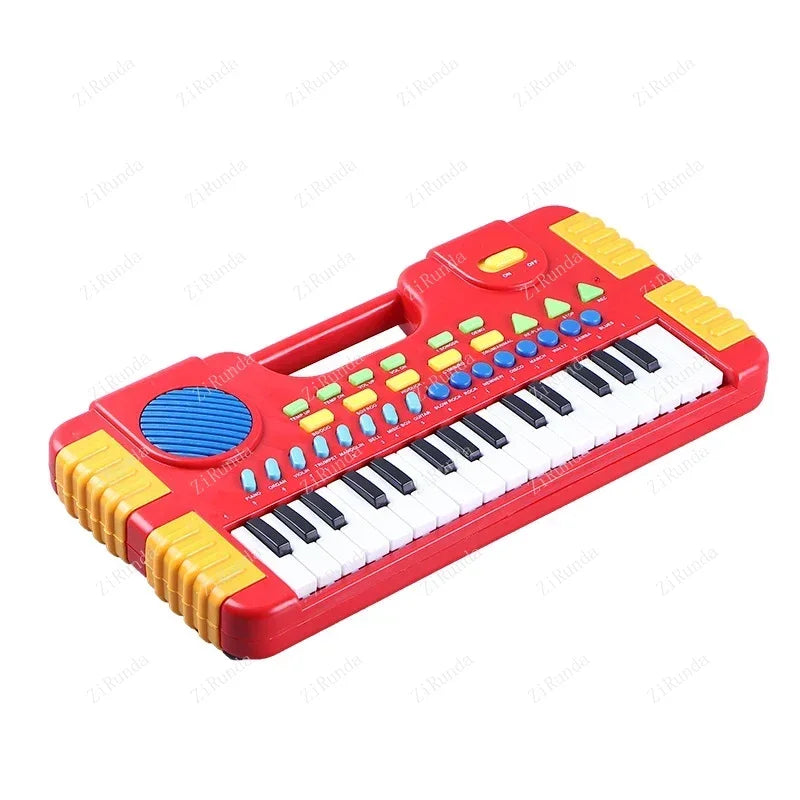 31 Keys Kids Baby Musical Toys Children Musical Portable Instrument Electronic Piano Keyboard Educational Toys for Girl(WHITE)
