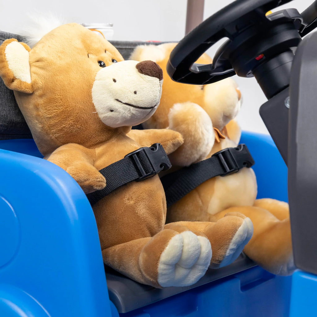 Step2 Side-by-Side Push Around SUV, Kids Push Car, 2 Seats(Blue/Large)
