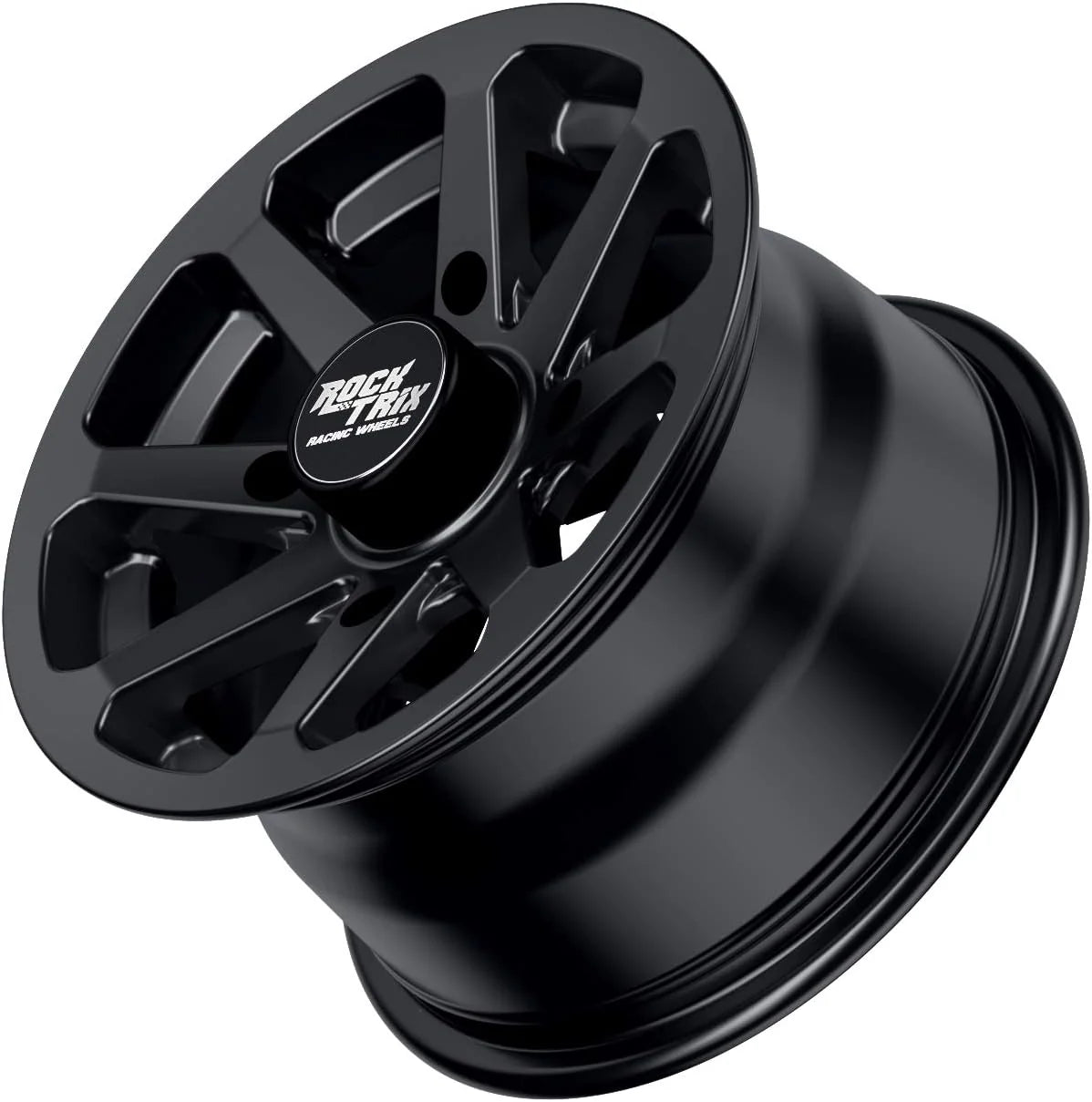RT102 15in Wheels 15x7 4x137, 4+3 Offset, ATV UTV SxS Rims, Compatible with Can Am Commander Max Defender Max Pro Maverick X3 Maverick Trail, 4/137 Matte Black, Set of 4(14x7 (5+2))