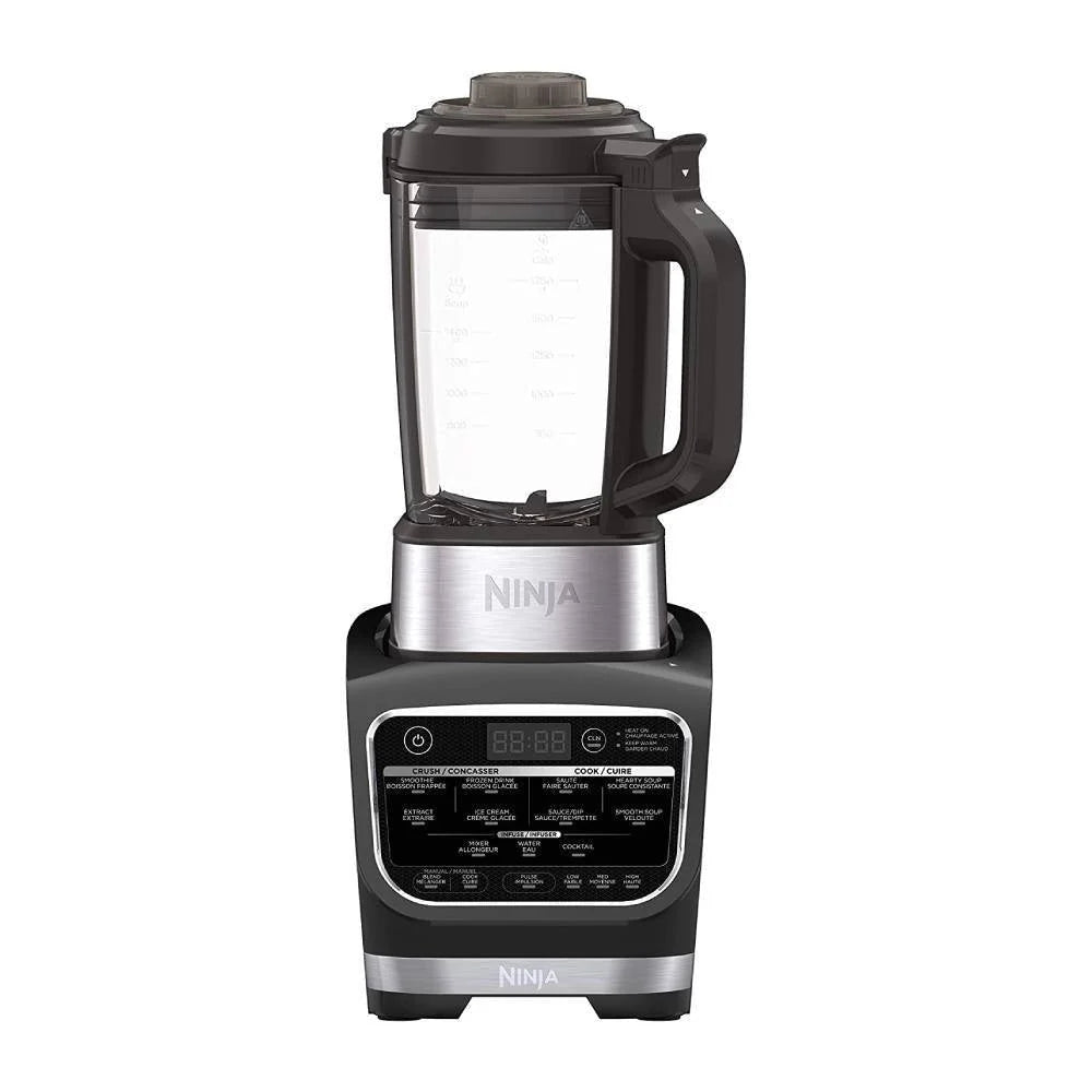 Ninja Foodi Cold  Hot Blender With 1400 Peak Watts Nonstick Glass Pitcher (HB152), 64 oz, Black
