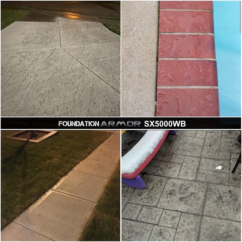 5-Gal. SX5000 WB DOT Approved Water Based Silane Siloxane Penetrating Concrete Sealer, Brick Sealer, Paver Sealer, Natural Stone Sealer