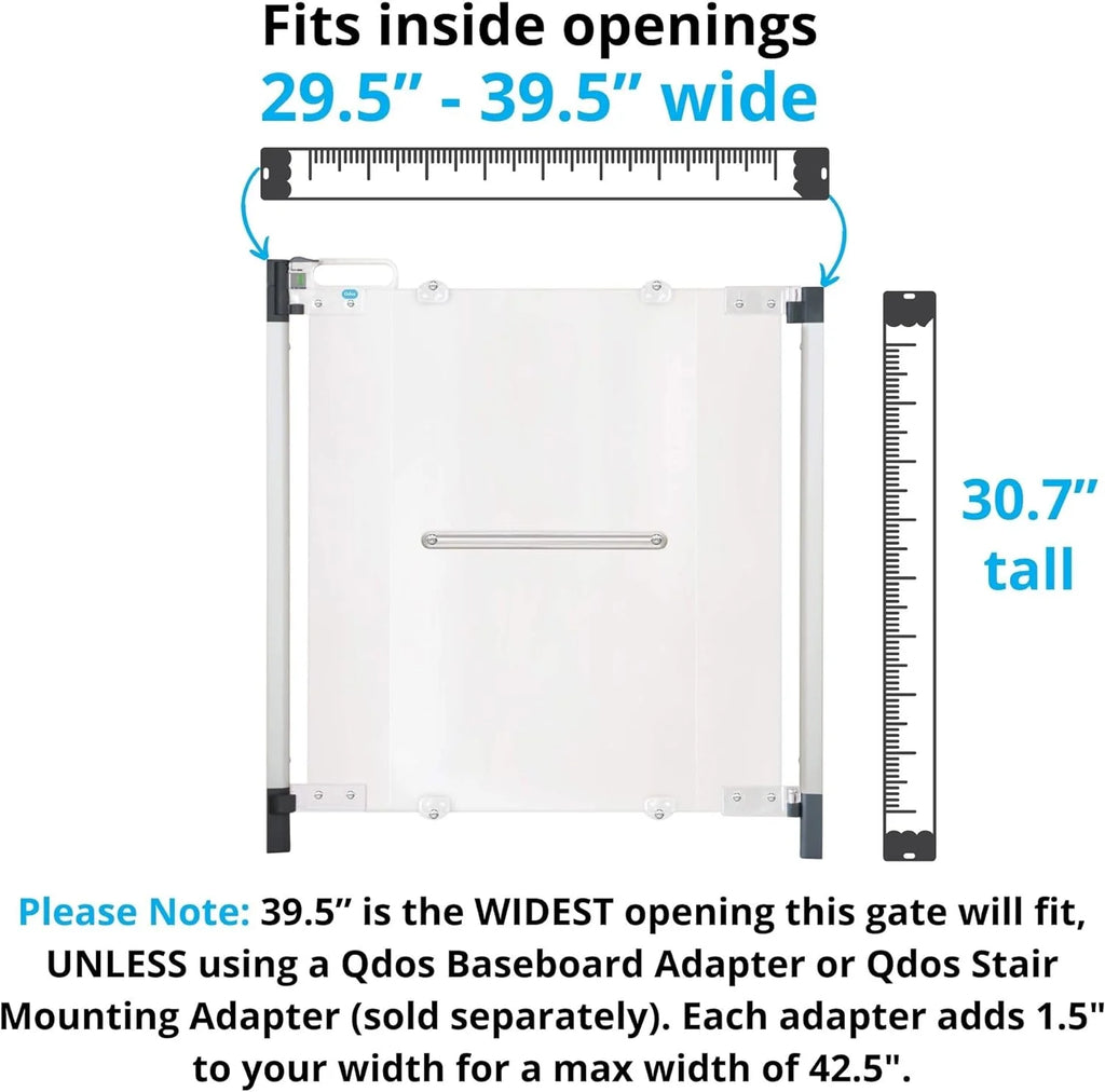 Crystal Designer Baby Safety Gate - Meets Tougher European Standards - Modern Design and Unparalleled Safety - Beauty  Safety Together at Last - Simple Installation | Hardware Mount(Crystal)