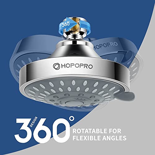 HOPOPRO NBC News Recommended 5 Modes High Pressure Shower Head 4.1 Inch