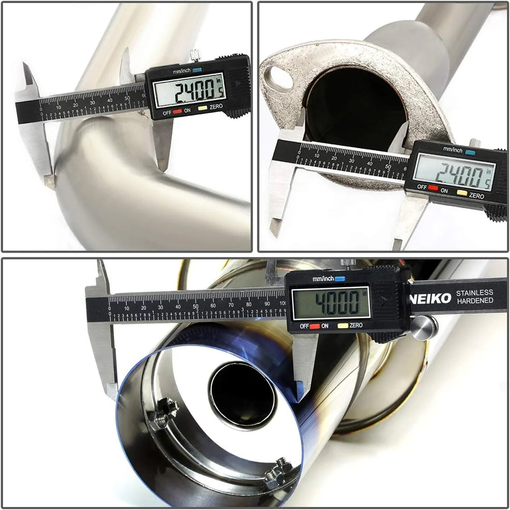 CBE-HC06EX-BT Catback Exhaust System [for 06-11 Honda Civic EX/LX/DX](Round Burnt)
