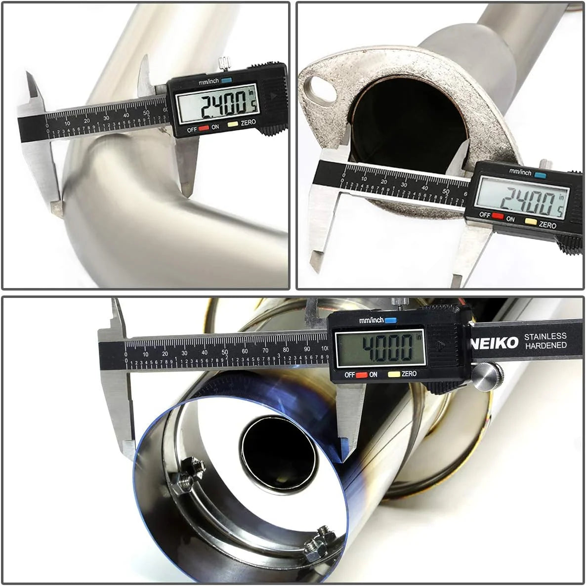 CBE-HC06EX-BT Catback Exhaust System [for 06-11 Honda Civic EX/LX/DX](Round Burnt)
