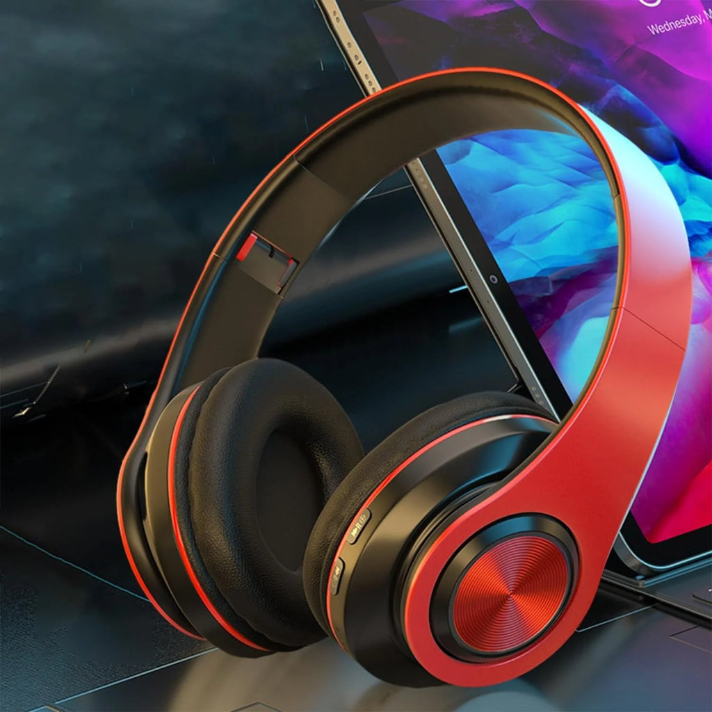 Wireless Gaming Headsets Bluetooth Headphones, Noise Reduction Over Ear Wireless Bluetooth Earphone Wired and Wireless Mode Smart Bluetooth Stereo Gifts for Women Men Earphone # Clearance(Black-A)