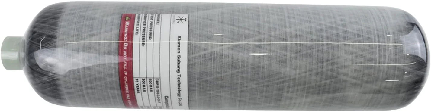 4500Psi High Pressure Composite Cylinder, Scuba Tank,Carbon Fiber Air Tank 3L,CE Approved, Pcp Paintball Air Tank Diving Tank（Empty Bottle） M18*1.5