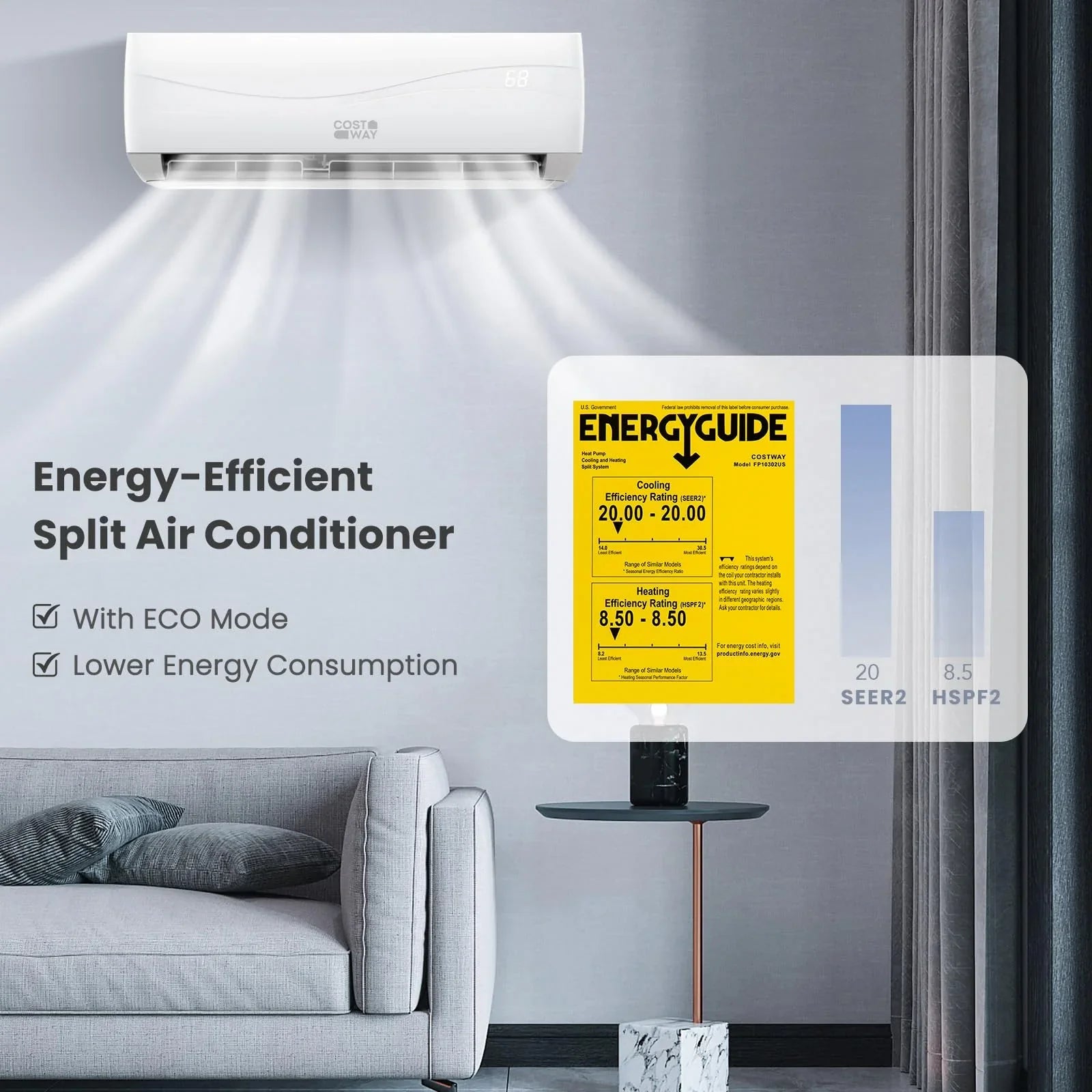 12000BTU Mini Split Air Conditioner Heater