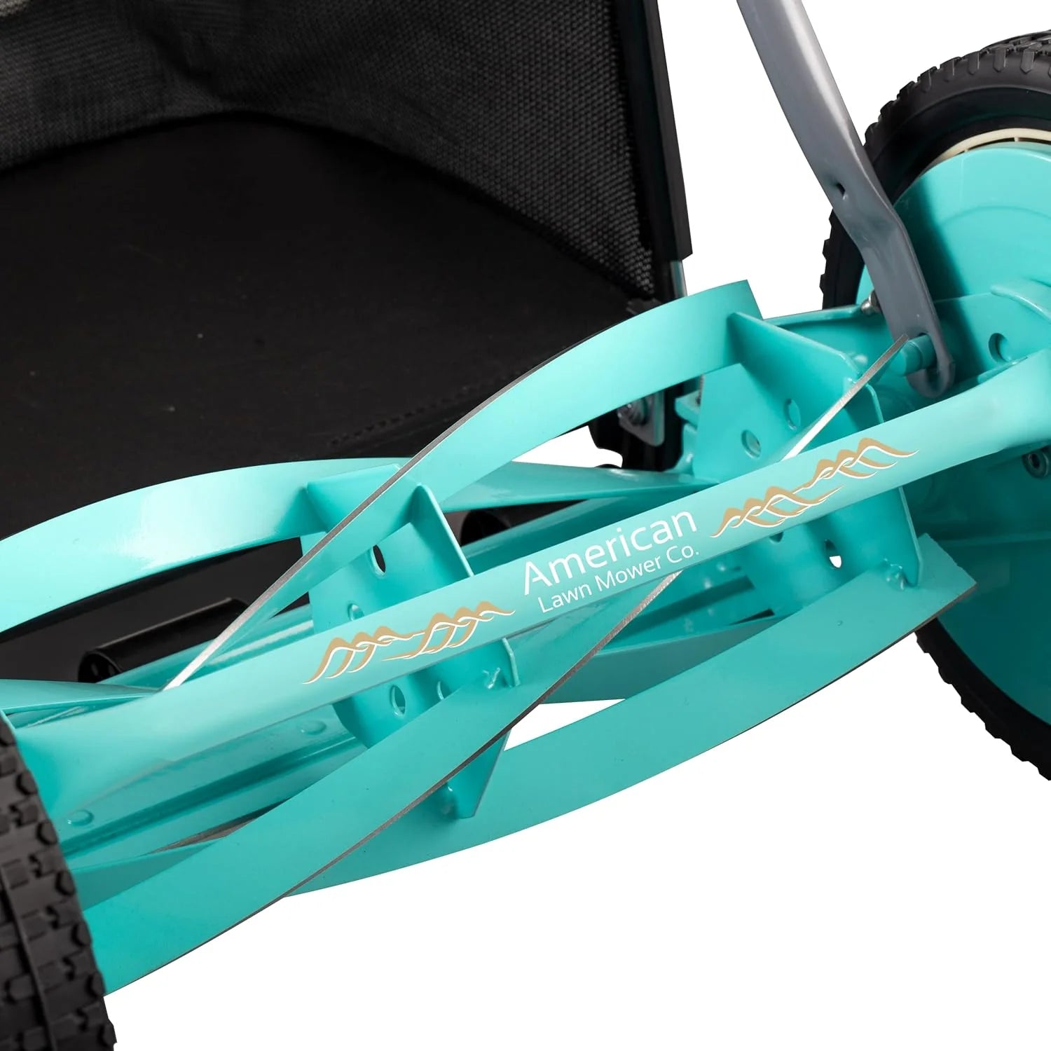 Mower Company 1725-16GC 16-inch 7-blade reel mower with grass debris collection device, designed specifically for lawns, green model(16-Inch， 7-Blade with Grass Catcher)