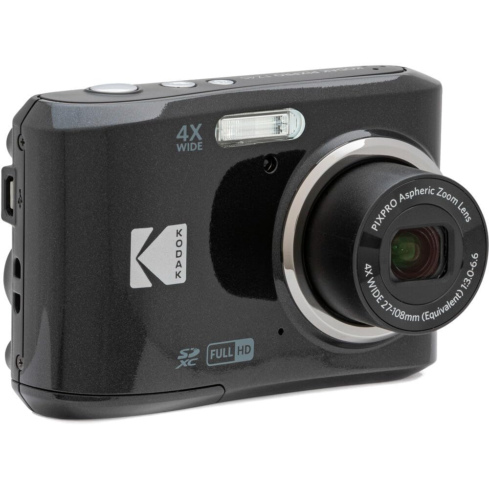 PIXPRO FZ45 Digital Camera (Black) Bundle with 32GB Memory Card(Black)