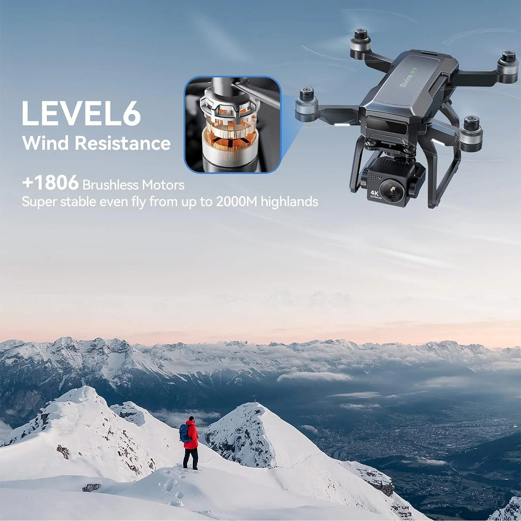 GPS Drones with Camera for Adults 4K Night Vision, 3-Aix Gimbal, 2Mile Long Range, 75Mins Flight Time Professional Drone with 3 Battery, Auto Return+Follow Me+Fly Around+Beginner Mode for Kid