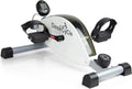 Under Desk Bike Pedal Exerciser - Stationary Bikes for Home  Office - Standard and Adjustable Height Versions(White Adjustable Height)
