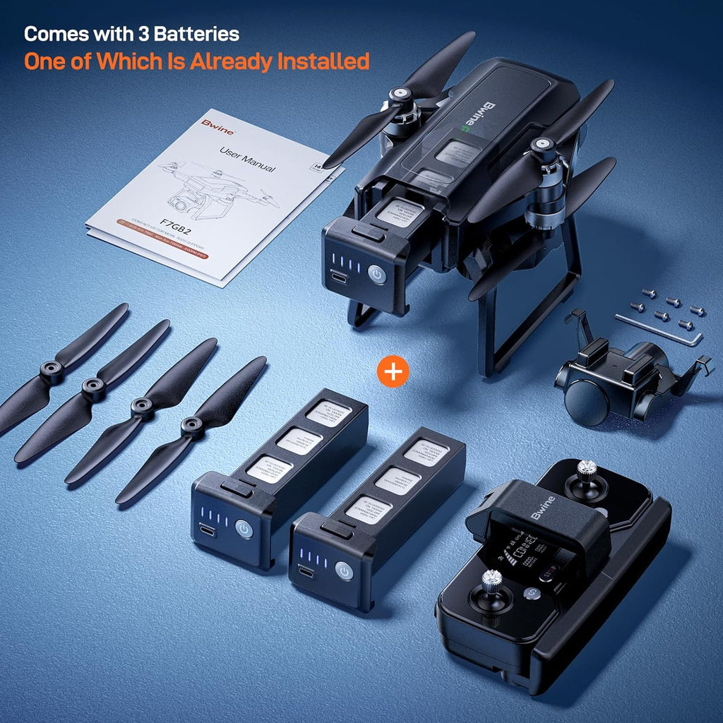 GPS Drones with Camera for Adults 4K Night Vision, 3-Aix Gimbal, 2Mile Long Range, 75Mins Flight Time Professional Drone with 3 Battery, Auto Return+Follow Me+Fly Around+Beginner Mode for Kid