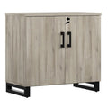 Storage Cabinet  Bookshelf, Weathered Oak