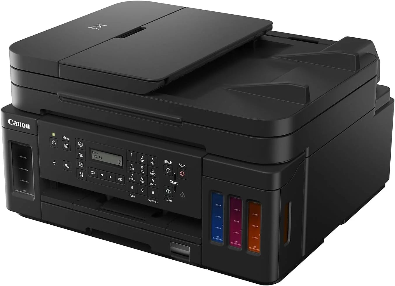 All-in-one Printer Home Office | Wireless Super Tank Printer | Copier | Scan, | Fax and ADF with Mobile Printing, Black, Works with Alexa