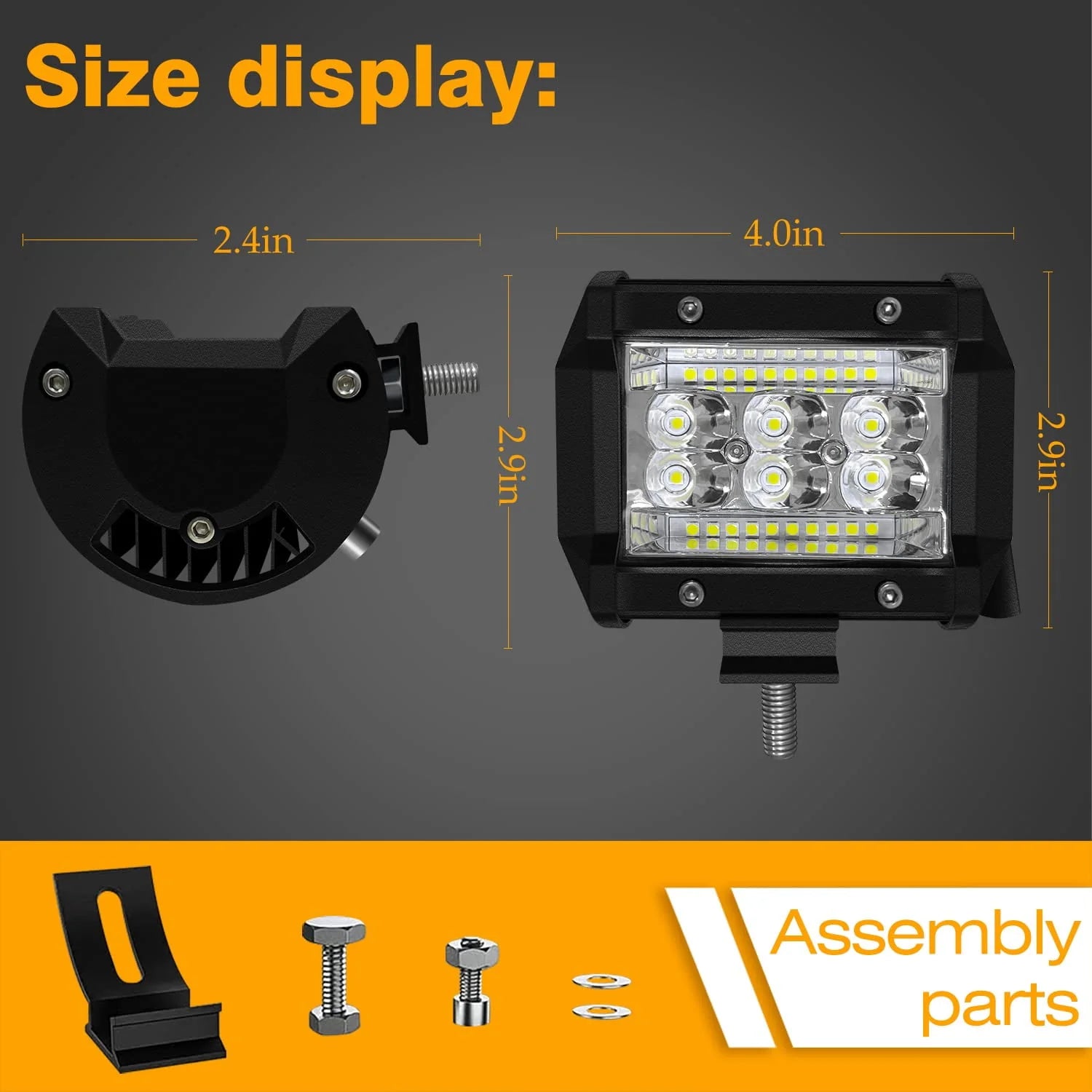 Bar, LED Light Bay 4 inch 78W 5000lm LED Truck Working Light Spotlight Car light Strip LED Light Bay 12V 24V Boat Pickup ATV UTV RV Spotlight, 10Pack