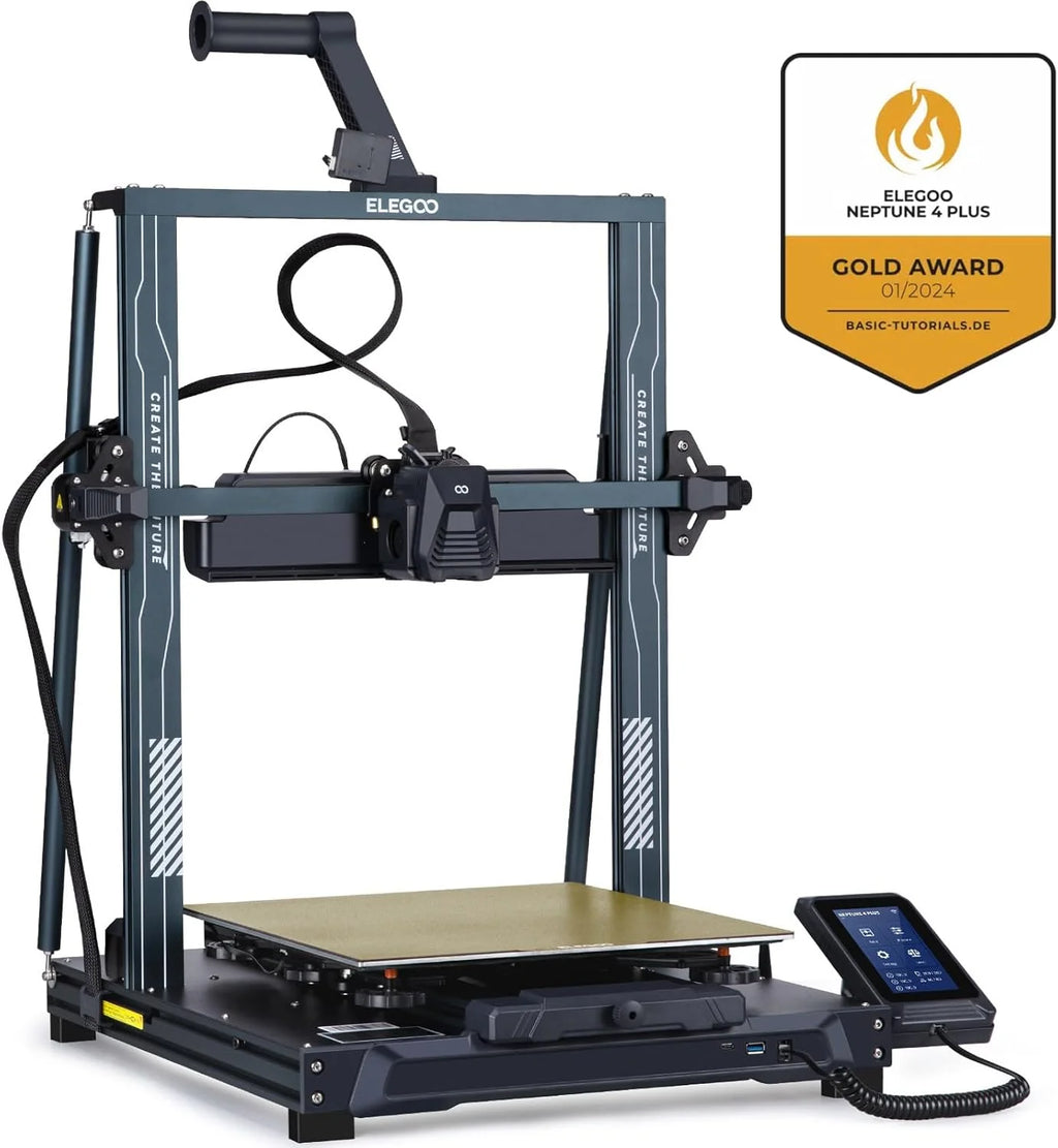 Printer with Auto Bed Leveling, Dual-Gear Direct Extruder, Dual Lead Screw Drive, Removable Capacitive Screen, 8.85x8.85x11in Large Printing Size(Neptune 4 Pro)