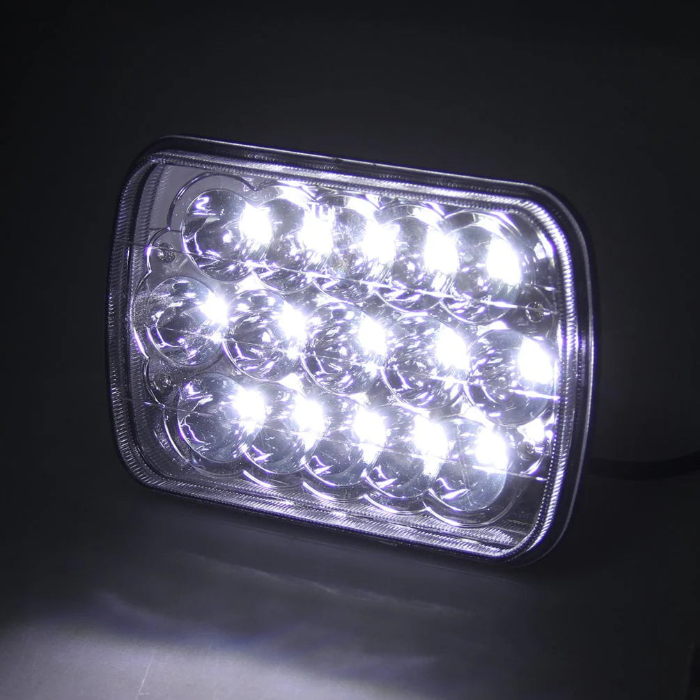 5x7 7x6 LED High/Low Seal Beam H4 9003 Plug 6054 H5054 for Jeep Wrangler YJ XJ GMC Ford Truck Cherokee Chevrolet Toyota Nissan Dodge (2 / set)