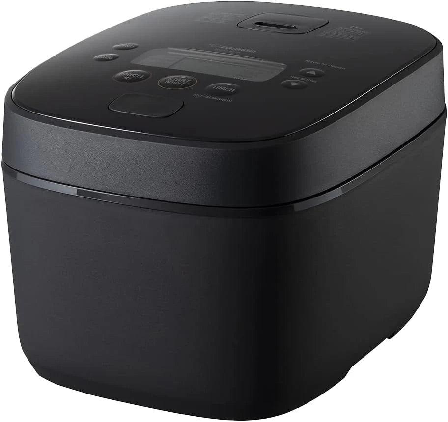Induction Rice Cooker and Warmer, 5.5 Cup Capacity, Black, 9.25 x 12.25 x 7.88(10.375 x 13.375 x 9/10 CUP)