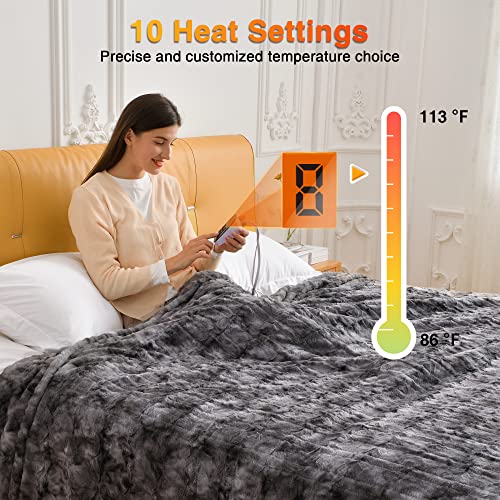 WOOMER Heated Blanket King Size Electric Blanket 90"x 100"