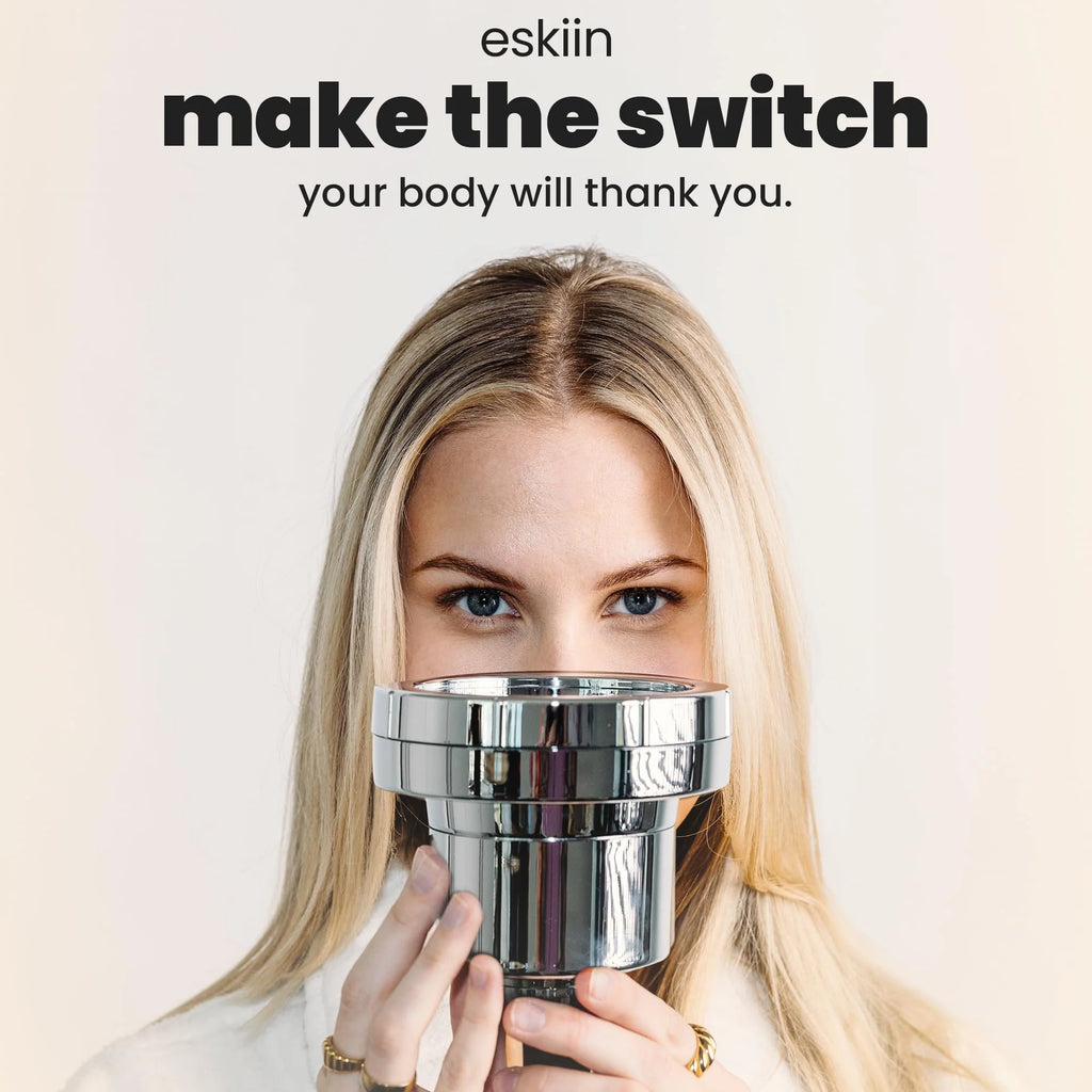 Eskiin Filtered Showerhead With Filters For Healthy Hair  Skin(Chrome)
