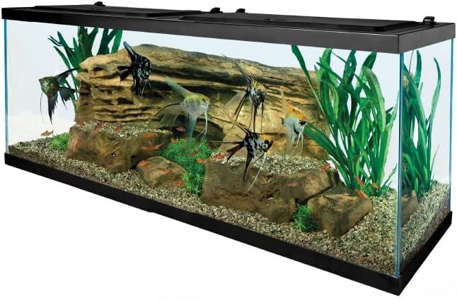 Complete LED Aquarium 55 Gallons, Includes LED Lighting, Filtration, Heater and Accessories(29 Gallons)
