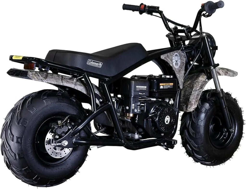 196cc Gas Powered Camo Minibike for Kids and Adults, 1-Cylinder, 4-Stroke, 23 Mph, 200 lbs Maximum Load, Ideal for Off-Road and Trail Riding