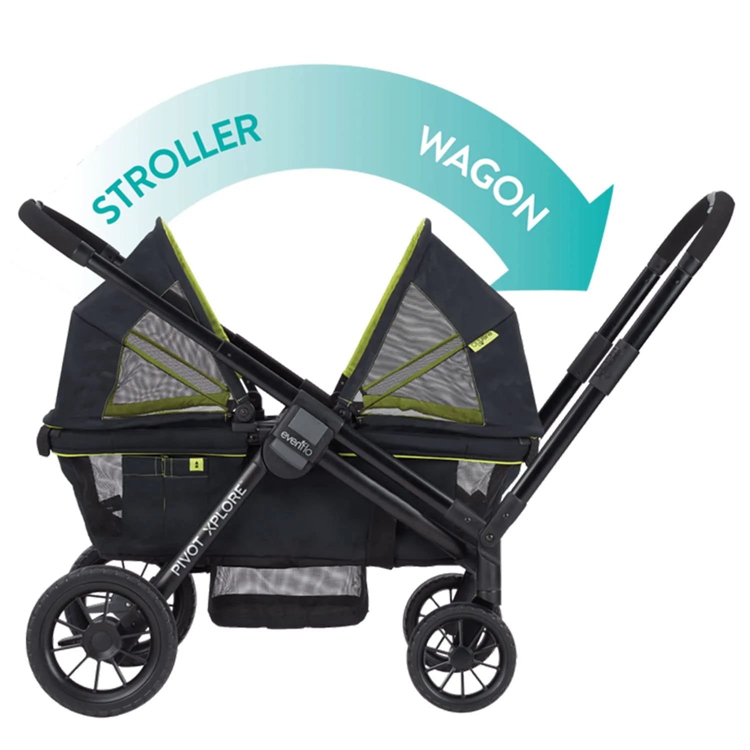 Evenflo Pivot Xplore All-Terrain Stroller Wagon (Wayfarer Black)(Pivot Xplore/Ranger Green)