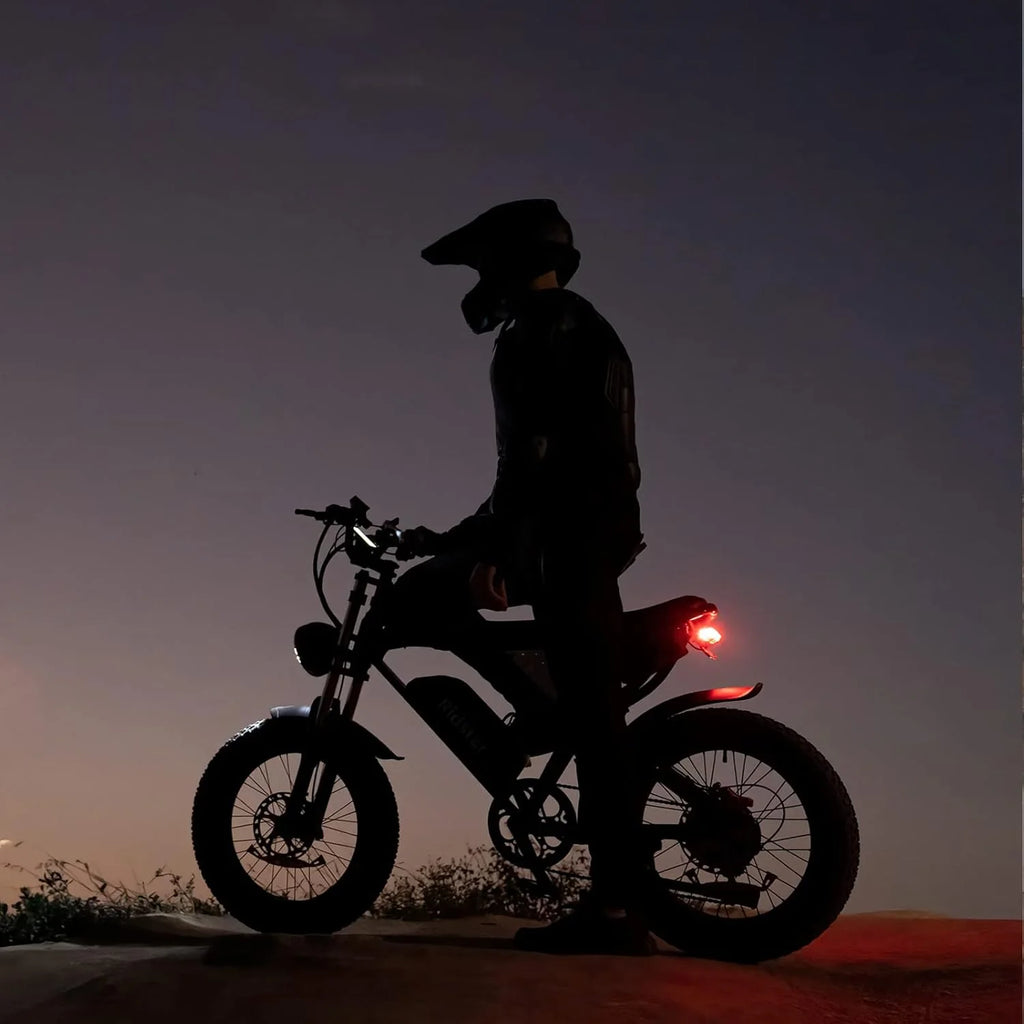 Electric Bike for Adults, 1000/2000W, 25/30/37MPH,48V-52V, 20AH,40AH Battery, Max 50-180 Miles Electric Motorcycle, 20" Fat Tire Dirt Bike, Shamano 7-Speed E-Bike(Q20PRO-2000W 52V 40AH)