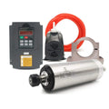 220V 2.2KW CNC VFD+220V 2.2KW 4bearings 400hz 24000rpm Φ80mm Water Cooled Spindle Motor+220V 75W Water Pump+80mm Motor Clamp Mount+5m Water Pipe (Factory Direct Sales)